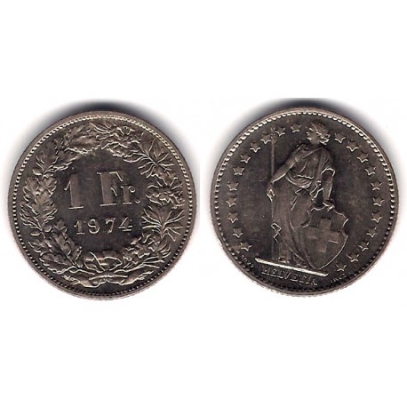 (24a.1) Suiza. 1974. 1 Franc (EBC)
