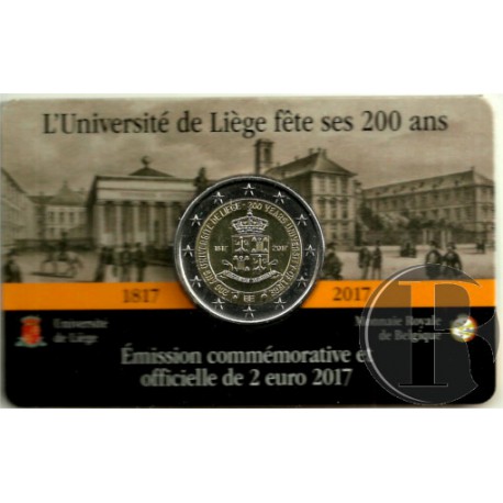 Bélgica. 2017. 2 Euro (SC) Universidad LIÈGE