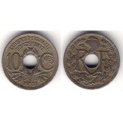 (866a) Francia. 1921. 10 Centimes (BC+)
