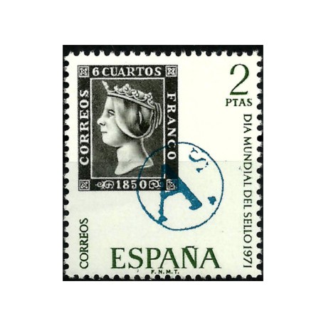 (2033) 1971. 2 Pesetas. Día mundial del Sello (Nuevo)
