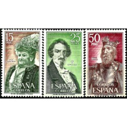 (2071 a 2073) 1972. Serie Completa. Personajes Españoles (Nuevo)