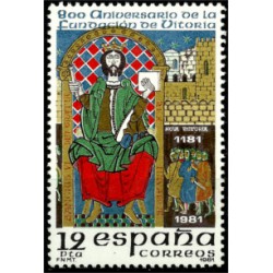 (2625) 1981. 12 Pesetas. 800 Aniv. fundación Vitoria (Nuevo)