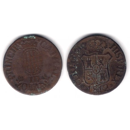 Fernando VII. 1812. 3 Cuartos (BC-) Ceca de Cataluña