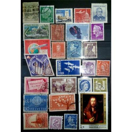 Lote de sellos de varios paises (27 uds)