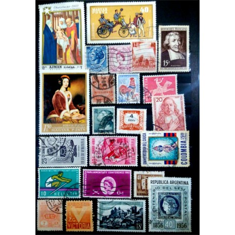 Lote de sellos de varios paises (23 uds)