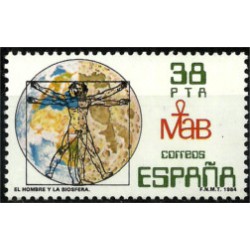 (2748) 1984. 38 Pesetas. El Hombre y la Biosfera (Nuevo)
