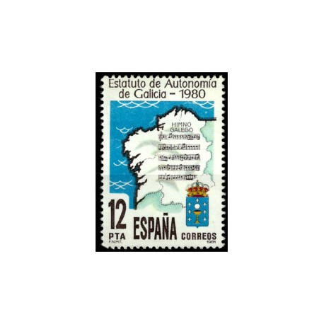 (2611) 1981. 12 Pesetas. Promulgación del Estatuto Galicia (Nuevo)