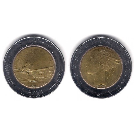 (111) Italia. 1988(R). 500 Lira (MBC)