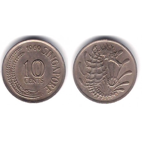 (3) Singapur. 1969. 10 Cents (MBC)