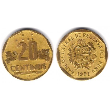(306.1) Perú. 1991. 20 Céntimos (BC)