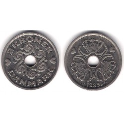 (874.1) Dinamarca. 1999. 2 Kroner (MBC+)