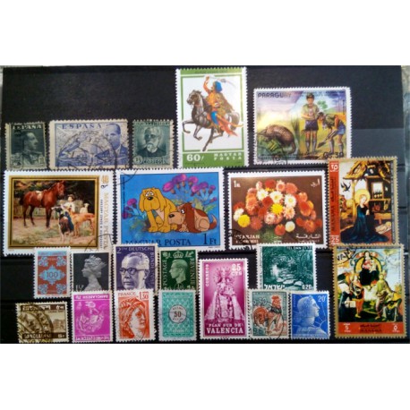 Lote de sellos de varios paises (22 uds)