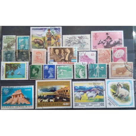 Lote de sellos de varios paises (23 uds)