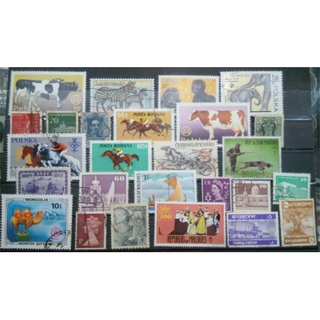 Lote de sellos de varios paises (26 uds)