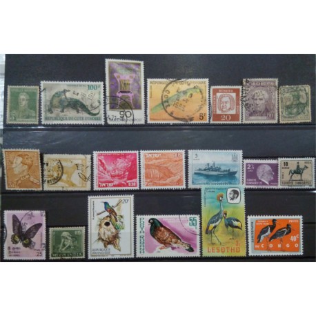 Lote de sellos de varios paises (20 uds)