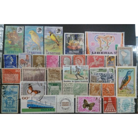 Lote de sellos de varios paises (30 uds)