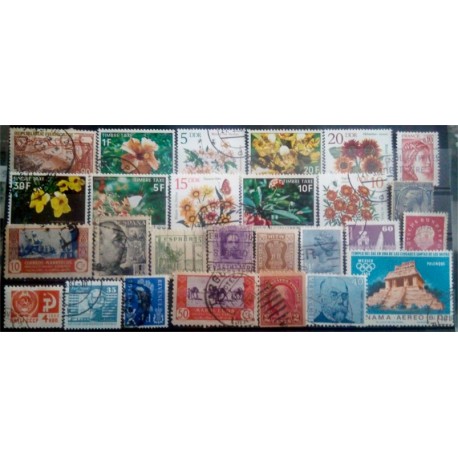 Lote de sellos de varios paises (27 uds)
