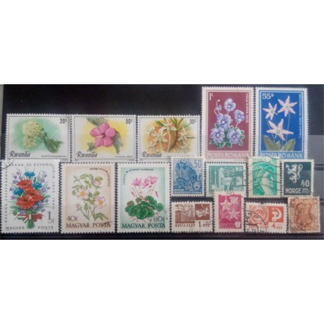 Lote de sellos de varios paises (16 uds)