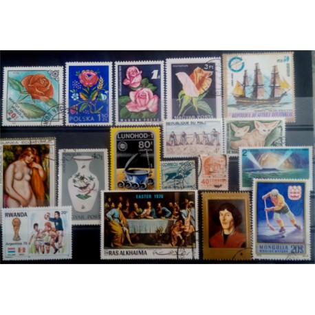 Lote de sellos de varios paises (17 uds)