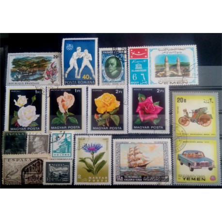 Lote de sellos de varios paises (18 uds)