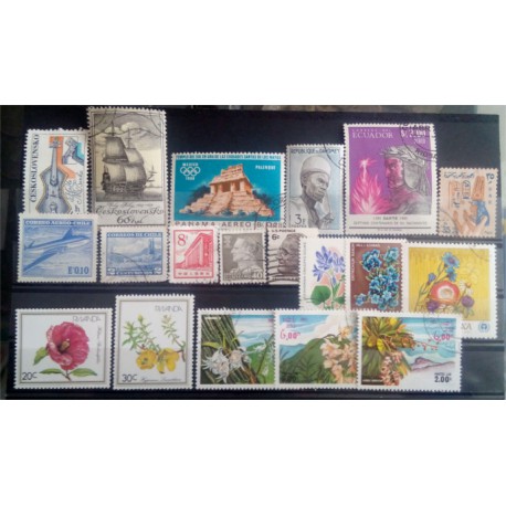 Lote de sellos de varios paises (19 uds)