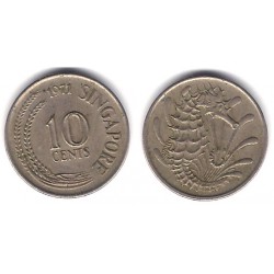 (3) Singapur. 1971. 10 Cents (MBC)