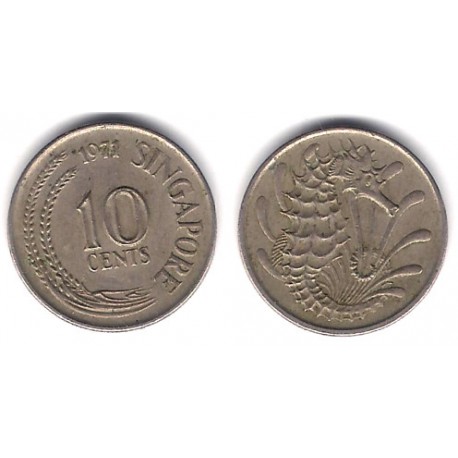 (3) Singapur. 1971. 10 Cents (MBC)