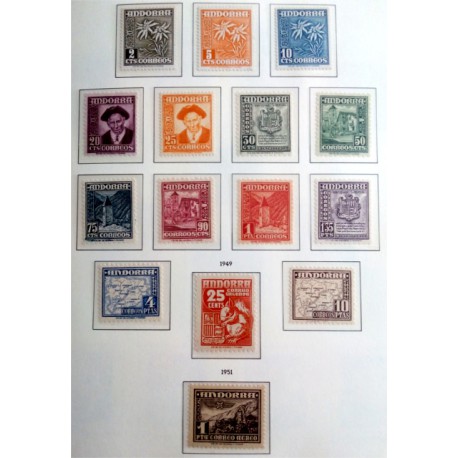(37 a 49 y C1) Andorra. 1948-53. Serie Completa (Nuevo) Incluye Correo Aéreo