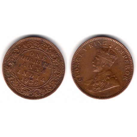 (512) India Britanica. 1936. ¼ Anna (EBC)