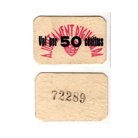 Igualada [1937] Billete de 50 Céntimos (SC)
