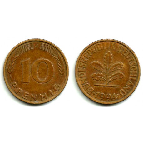 (108) Alemania. 1994(J). 10 Pfennig (MBC)