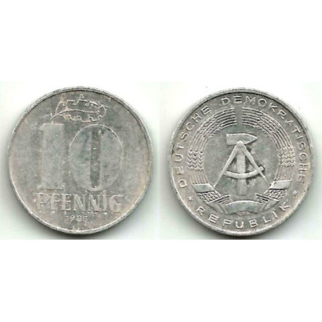 (10) Alemania Democrática. 1983(A). 10 Pfennig (MBC)