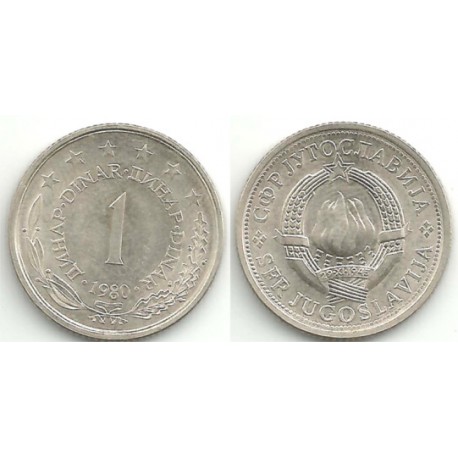 (59) Yugoslavia. 1980. 1 Dinar (EBC)