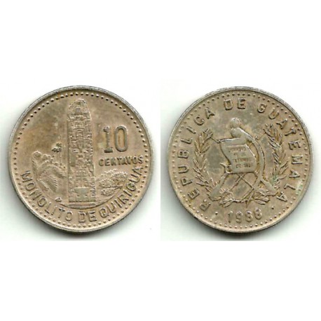 (277.5) Guatemala. 1988. 10 Centavos (BC+)