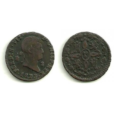 Fernando VII. 1827. 2 Maravedi (MBC) Ceca de Segovia