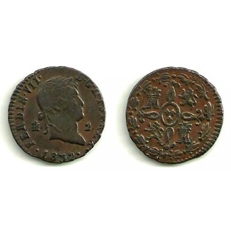 Fernando VII. 1832. 2 Maravedi (MBC) Ceca de Segovia