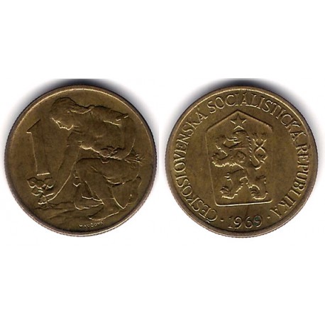 (50) Checoslovaquia. 1969. 1 Koruna (EBC)