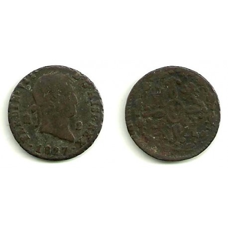 Fernando VII. 1827. 2 Maravedi (BC) Ceca de Segovia