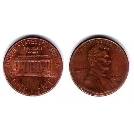 (201) Estados Unidos de América. 2003(D). 1 Cent (BC)