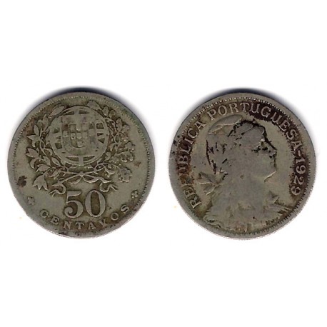 (577) Portugal. 1929. 50 Centavos (BC-)
