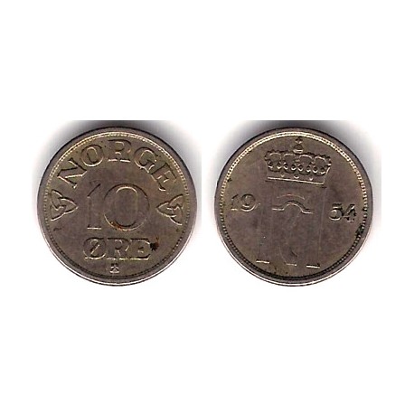 (396) Noruega. 1954. 10 Ore (MBC)