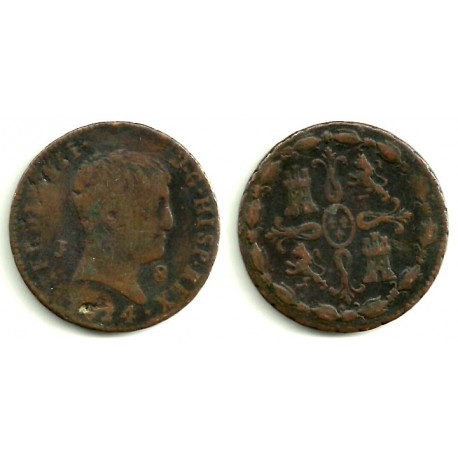 Fernando VII. 1824. 8 Maravedi (RC) Ceca de Jubia