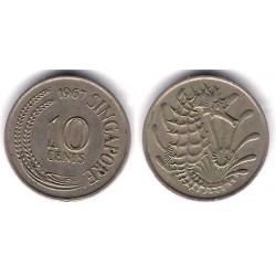 (3) Singapur. 1967. 10 Cents (MBC)