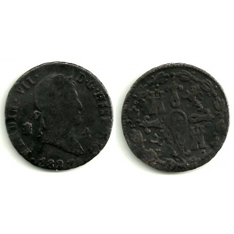 Fernano VII. 1827. 4 Maravedi (RC) Ceca de Segovia