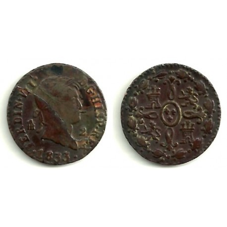 Fernando VII. 1833. 2 Maravedi (BC) Ceca de Segovia
