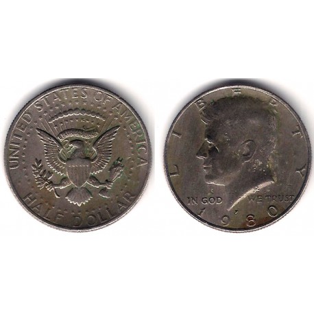 (202b) Estados Unidos de América. 1980(P). Half Dollar (BC)