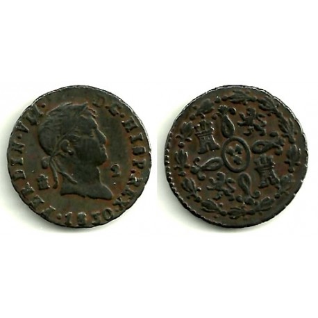 Fernando VII. 1830. 2 Maravedi (MBC) Ceca de Segovia