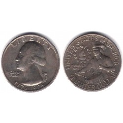 (204) Estados Unidos de América. 1976. Quarter Dollar (BC+)