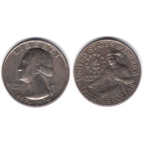 (204) Estados Unidos de América. 1976. Quarter Dollar (BC+)