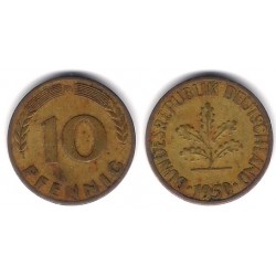 (108) Alemania. 1950(D). 10 Pfennig (BC)